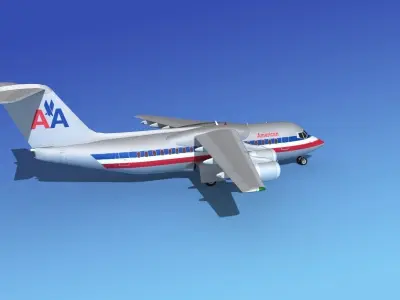 BAe 146-200 American Airlines 3D model