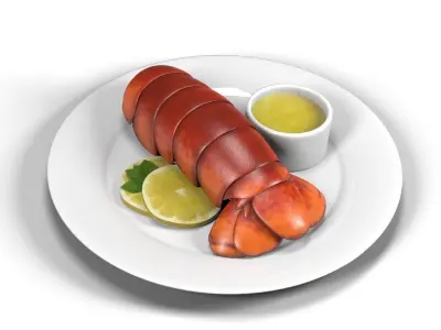 Lobster dish 3D model