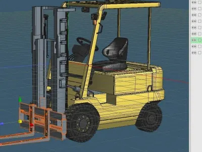 JMSDF Battery Fork Lift Trancer25 3D model