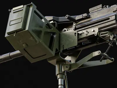 M2 M240 MK19  Low-poly 3D model