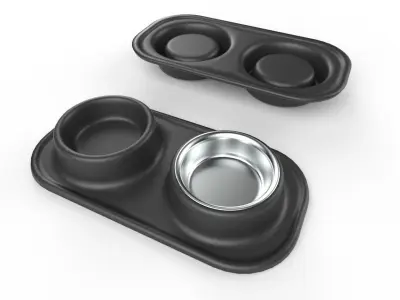 Pet Bowl M11 - with STL Low-poly 3D model