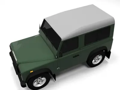 LAND ROVER DEFENDER 90 1999 LOWPOLY Low-poly 3D model