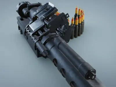 M242 Bushmaster Chain Gun 3D model