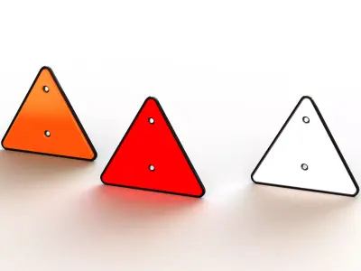 Trailer Triangle Reflectors 3D model