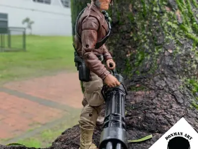 MINI GUN SCALE 1 12 FOR ACTION FIGURES 3D print model