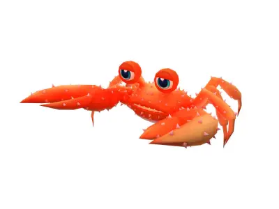Red King Crab Animated  Low-poly 3D model