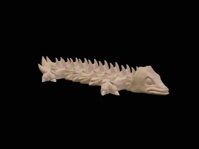 Flexi lizard reptile beach fantas print in place Free 3D print model
