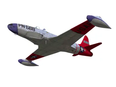lockheed F-80 shooting star 3D model
