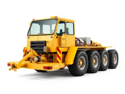 Heavy-Duty Aircraft Tug model pack with Reinforced Steel Frame Low-poly 3D model