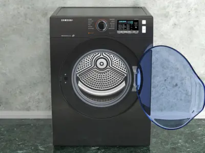 Samsung Inox Front Load Dryer 3D model