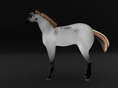 Horse orange 3D model