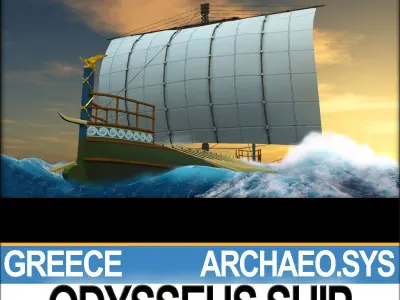 Greek Homeric Odysseus Ship 3D model
