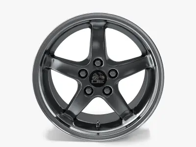 Cobra R 1995 Style Wheel 17X9 Silver Dished With Machined Lip 3D model