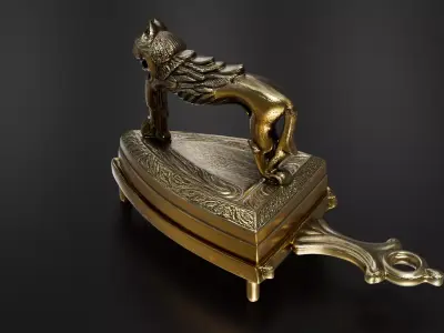 Old golden iron 3D print model
