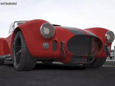 AC Cobra Shelby 1965 Red 3D model