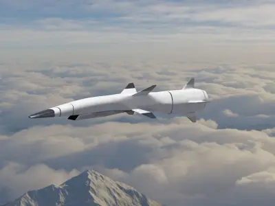 HYPERSONIC ROCKET Low-poly 3D model