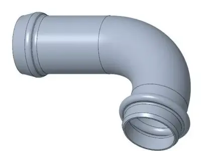 bend tube EGR cooler Free 3D model