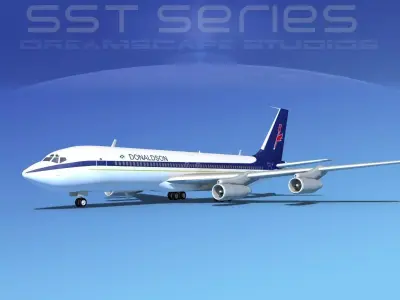 Boeing 707-320 SS Donaldson Intl 3D model