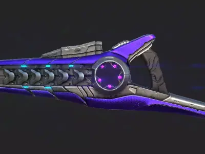 Halo Beam Rifle Low-poly 3D model
