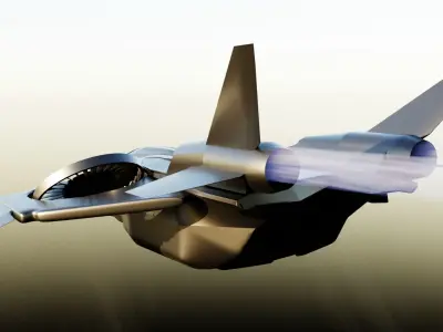 Marvel Quinjet Low-poly 3D model