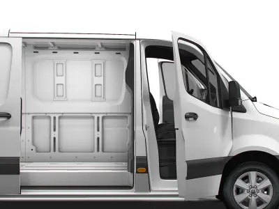 Mercedes Benz eSprinter Panel Van L2H1 RWD HQ Interior 2024 3D model