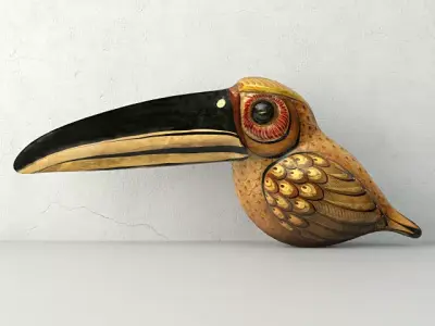 Vintage Paper Mache Tucan 3D model