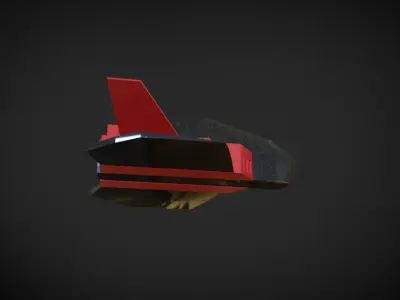 Spaceship VR11 Low-poly 3D model