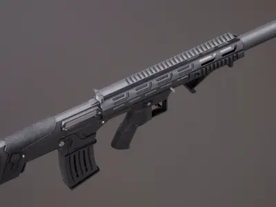 Panzer Arms BP12 Rigged PBR Low-poly 3D model