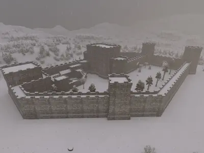 Basic Medieval Castle 3D model