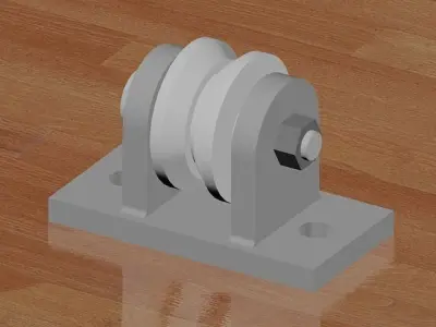 Pully door latch Free 3D model