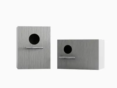 Colored Birdhouse 05 Low-poly 3D model