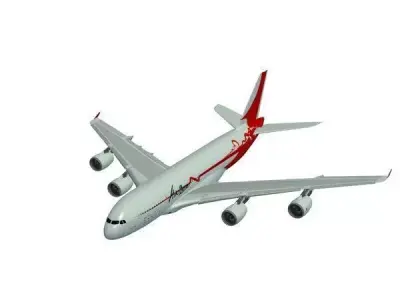 Airplan boeing jumbo jet animation 3D model