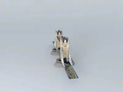 2012 olympic rings on tower bridge Free 3D model