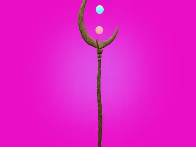 Dream Staff Game Ready Free low-poly 3D model