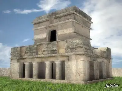 Tulum Maya ruins 3D model
