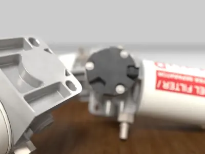 Parker Racor Diesel Filter 790R10 - R90P Low-poly 3D model