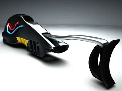 Space grenade gun Low-poly 3D model