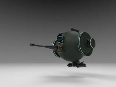 BattleDrone robot Free low-poly 3D model