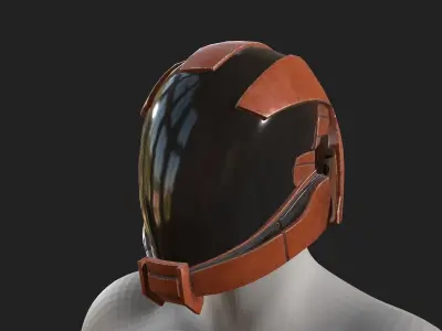 Helmet scifi combat military fantasy  Low-poly 3D model