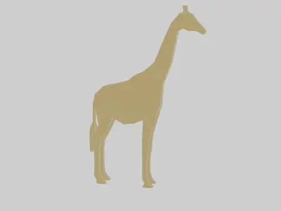 Rigged Giraffe Free low-poly 3D model