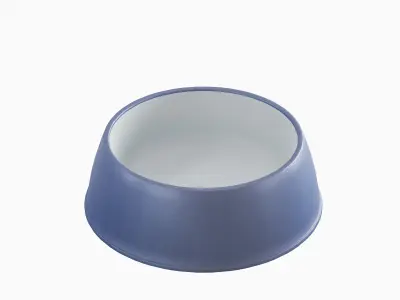 Plastic Dog Bowl B 04 Low-poly 3D model