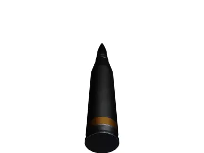 Sci-Fi 50 Caliber Bullet 02 - PBR Game Ready Low-poly 3D model