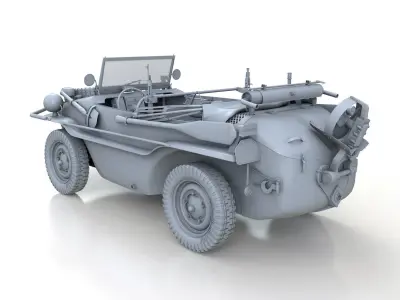 Volkswagen Typ 166 - Schwimmwagen 3D model