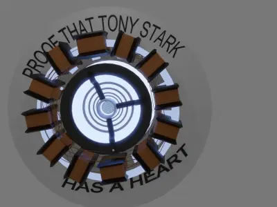 ArcReactor avengers iron man logo 3D model