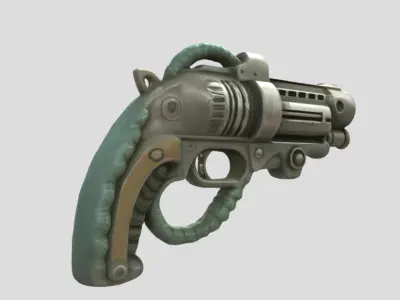 Sci-Fi Gun 3D Model PBR Textured Game Ready Low-poly 3D model