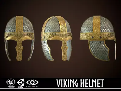 Viking Helmet 02 Low-poly 3D model
