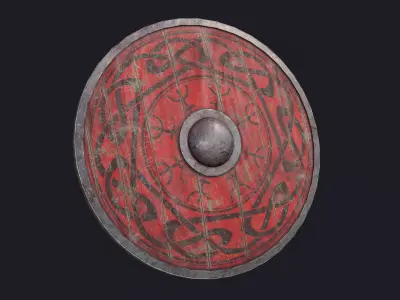 Realistik viking shield Low-poly Low-poly 3D model