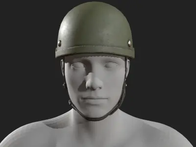 Helmet military Scifi very  Low-poly 3D model