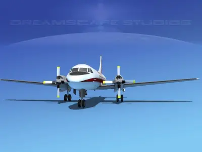 Convair CV-580 Honeywell 3D model