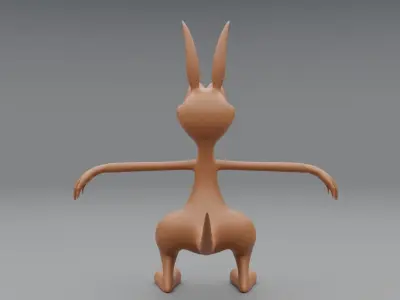 3D Kangaroo Cartoon 3D model